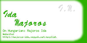 ida majoros business card
